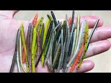 Load and play video in Gallery viewer, Green Pumpkin/Chartreuse - Ultra Finesse Worm
