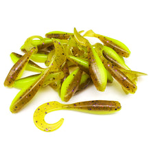 Load image into Gallery viewer, Pumpkin Chartreuse - Curly Tail Shad Body