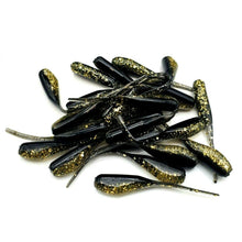 Load image into Gallery viewer, Black Shiner - 1&quot; Micro Shad Stinger Tails

