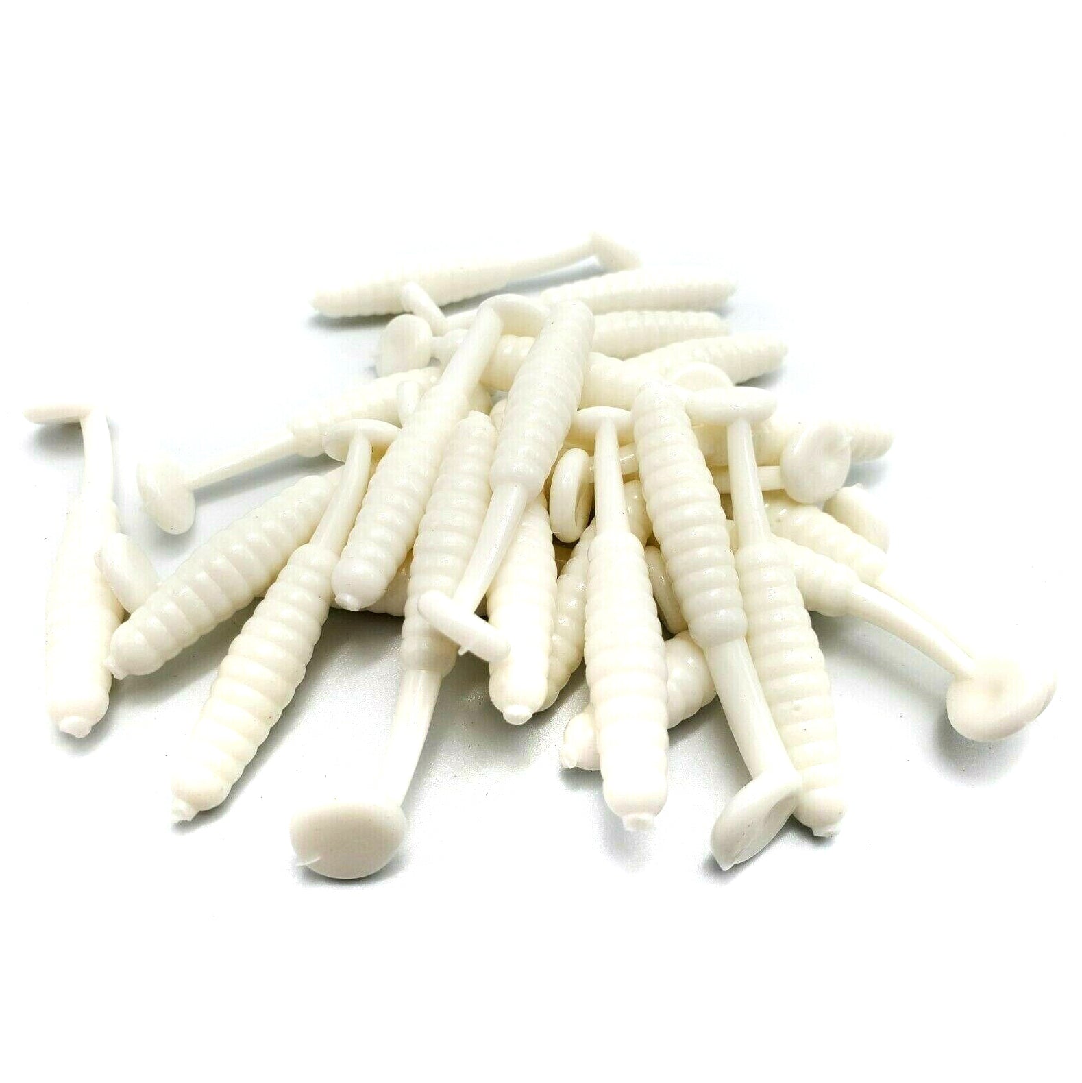 White - Grub Body Paddle Tails – Moondog Bait Co