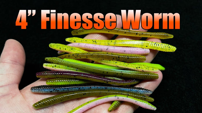 4" Finesse Worm - Plus Shakey, Neko, Wacky, Dropshot, Ned, Jika Underwater Video
