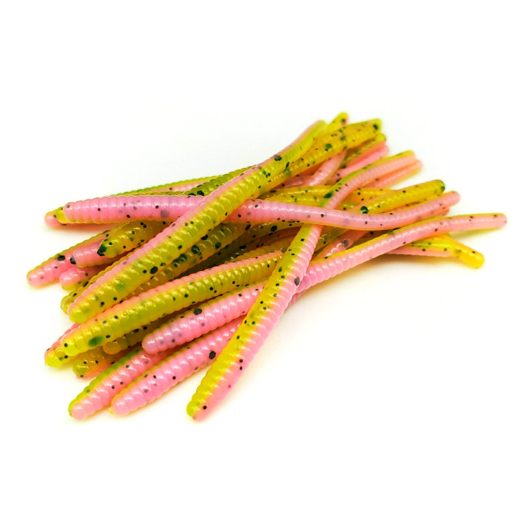 50-Count 1.5" Micro Red Blood Worm Jigs – For Crappie, Walleye, Trout Ice Fishing