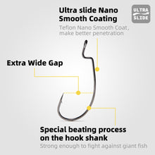 Load image into Gallery viewer, Power EWG Offset Worm Hooks - Nano Smooth Coating
