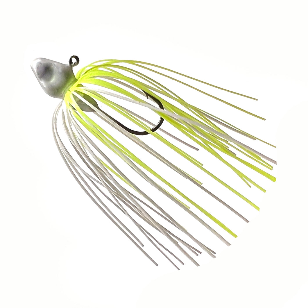 Chartreuse/White - Micro Swim Jig