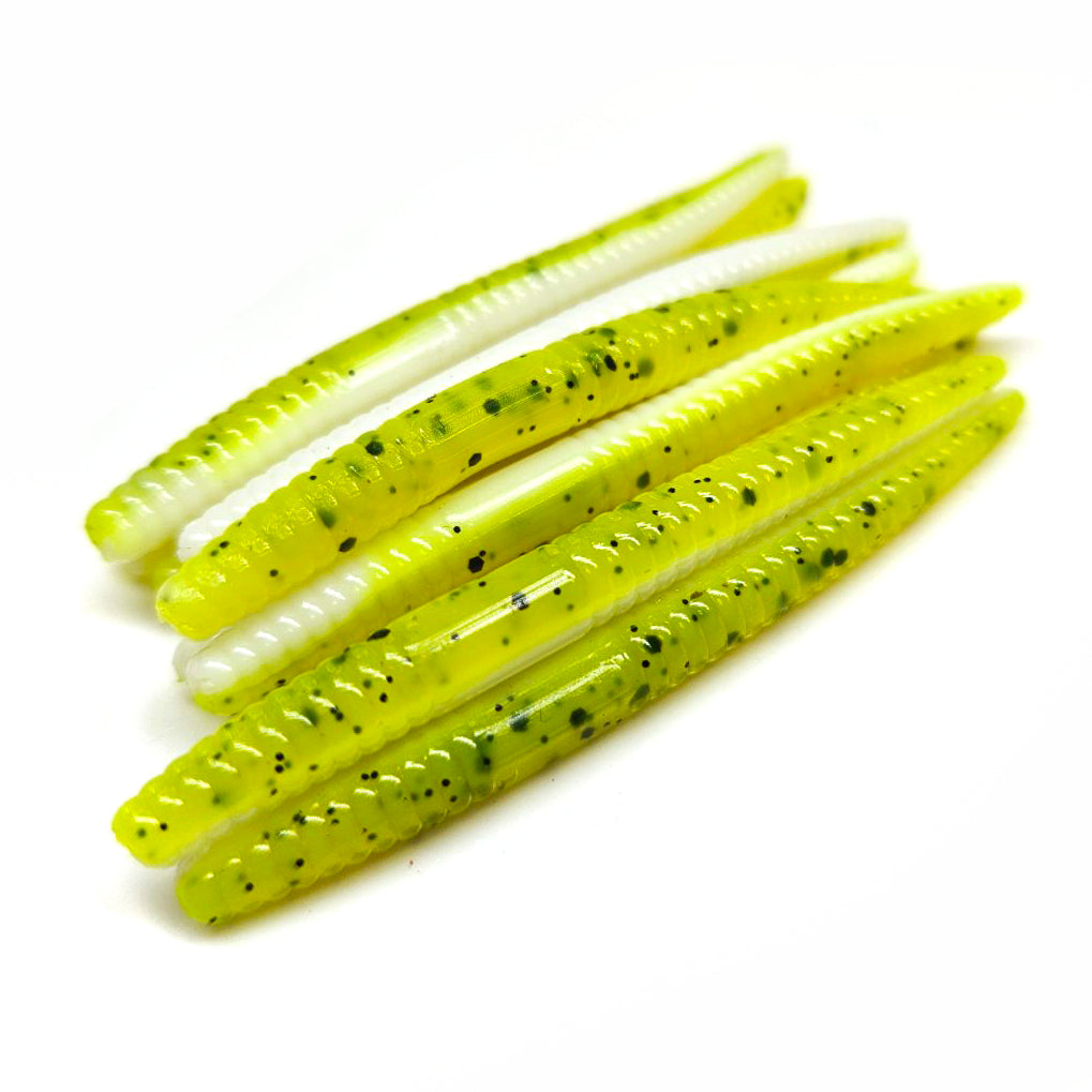 Chartreuse/White - Mini Stick Worm