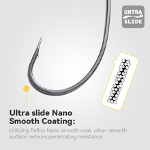 Load image into Gallery viewer, Finesse EWG Offset Worm Hooks - Nano Smooth Coating
